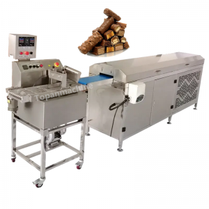 Automatic Chocolate Enrober Machine Chocolate Wafer Bar Enrobing Production Line Automatic Chocolate Enrober Machine Chocolate Wafer Bar Enrobing Production Line